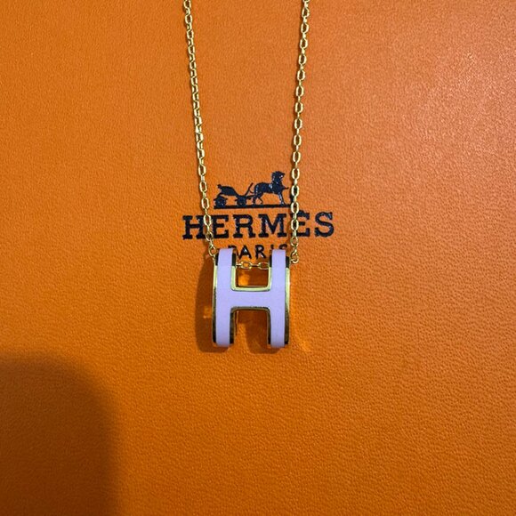 Hermès Gold Classic H Logo Necklace - Picture 1 of 6